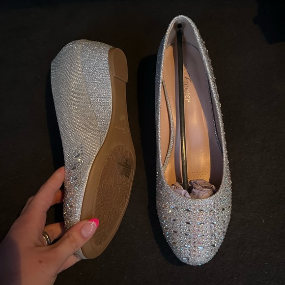 Super Sparkly Forever Ballet Wedges - silver - Picture 3 of 5